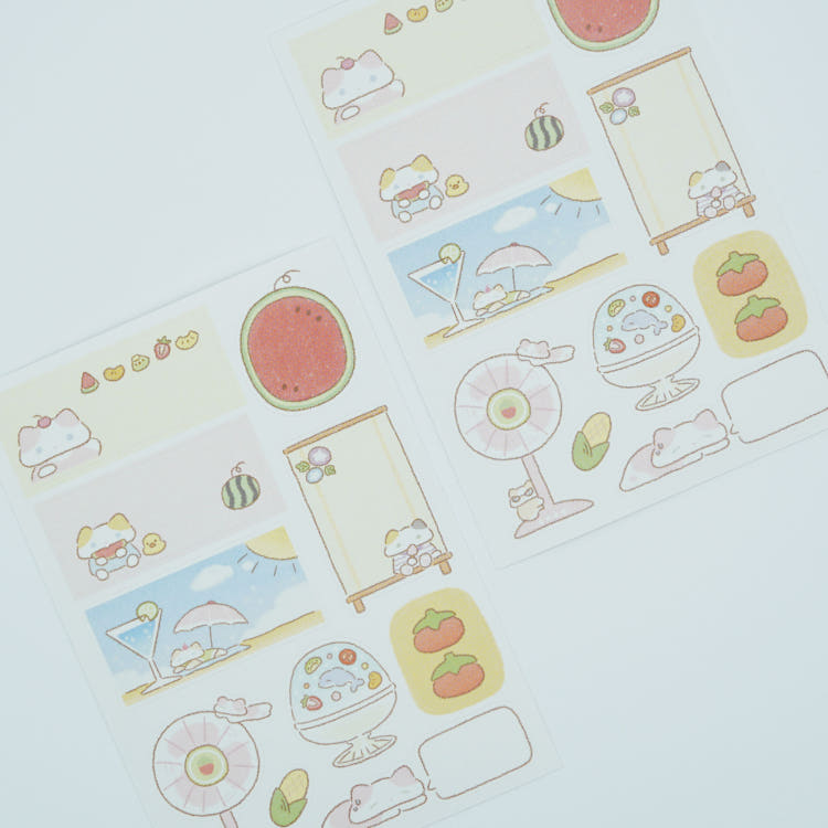 fluffyboo - summer life sheet sticker