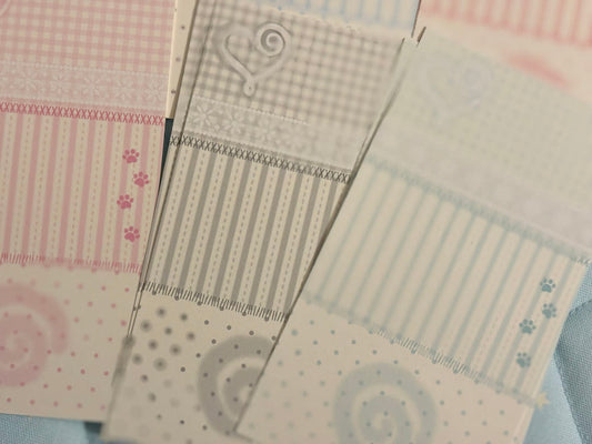 happiest fluffy shop - patchwork long memo sheet sticker