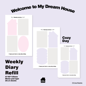 color palette - cozy day weekly a7 refill paper