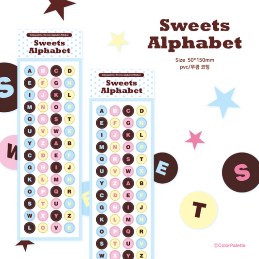 color palette - sweets alphabet sticker