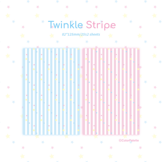 color palette - twinkle stripe a7 refill paper