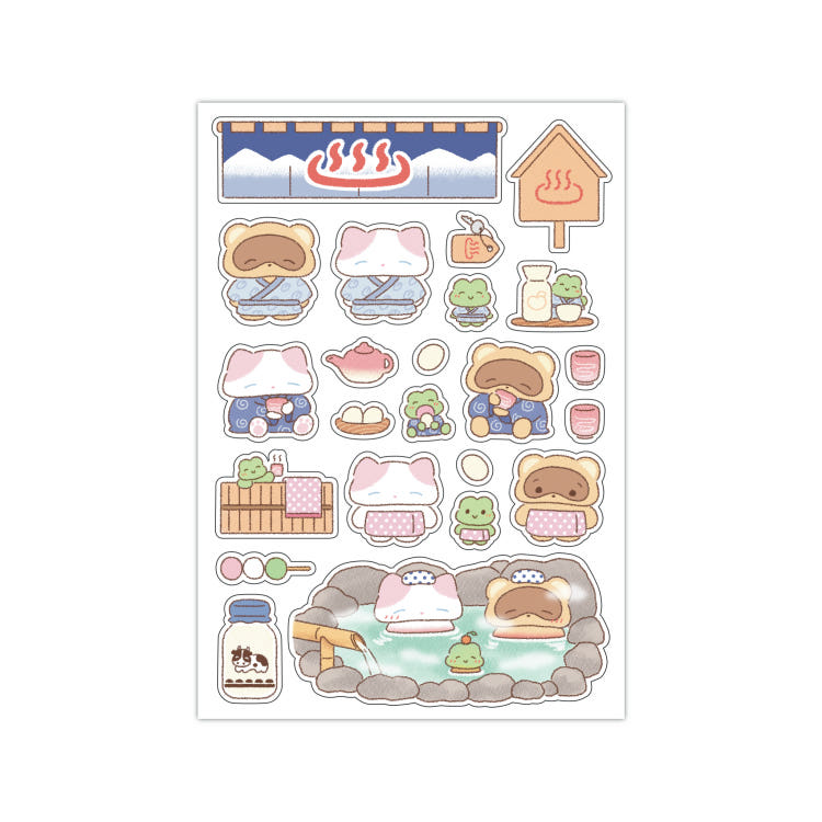 fluffyboo - hot springs sheet sticker