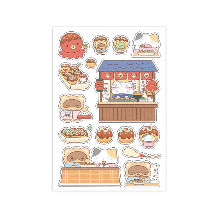 fluffyboo - takoyaki sheet sticker