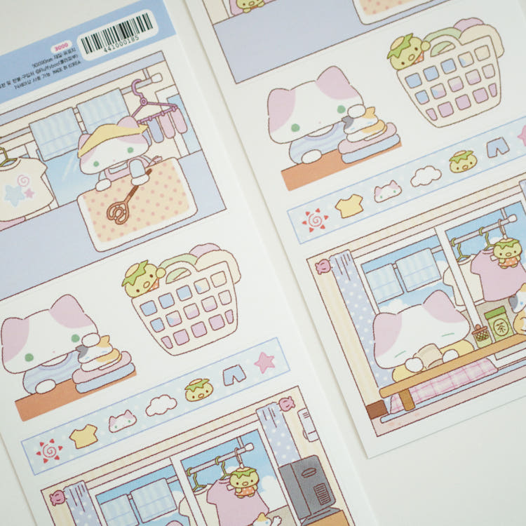 fluffyboo - laundry sheet sticker