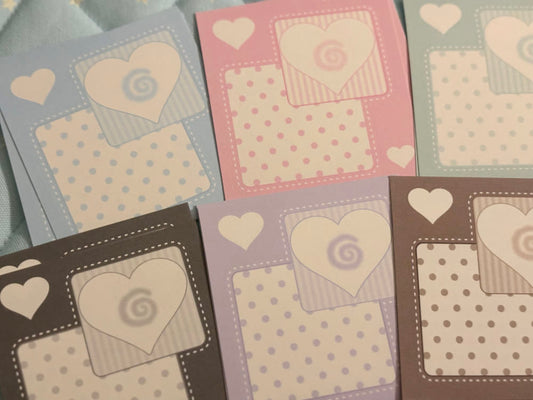 happiest fluffy shop - heart square memo sheet sticker