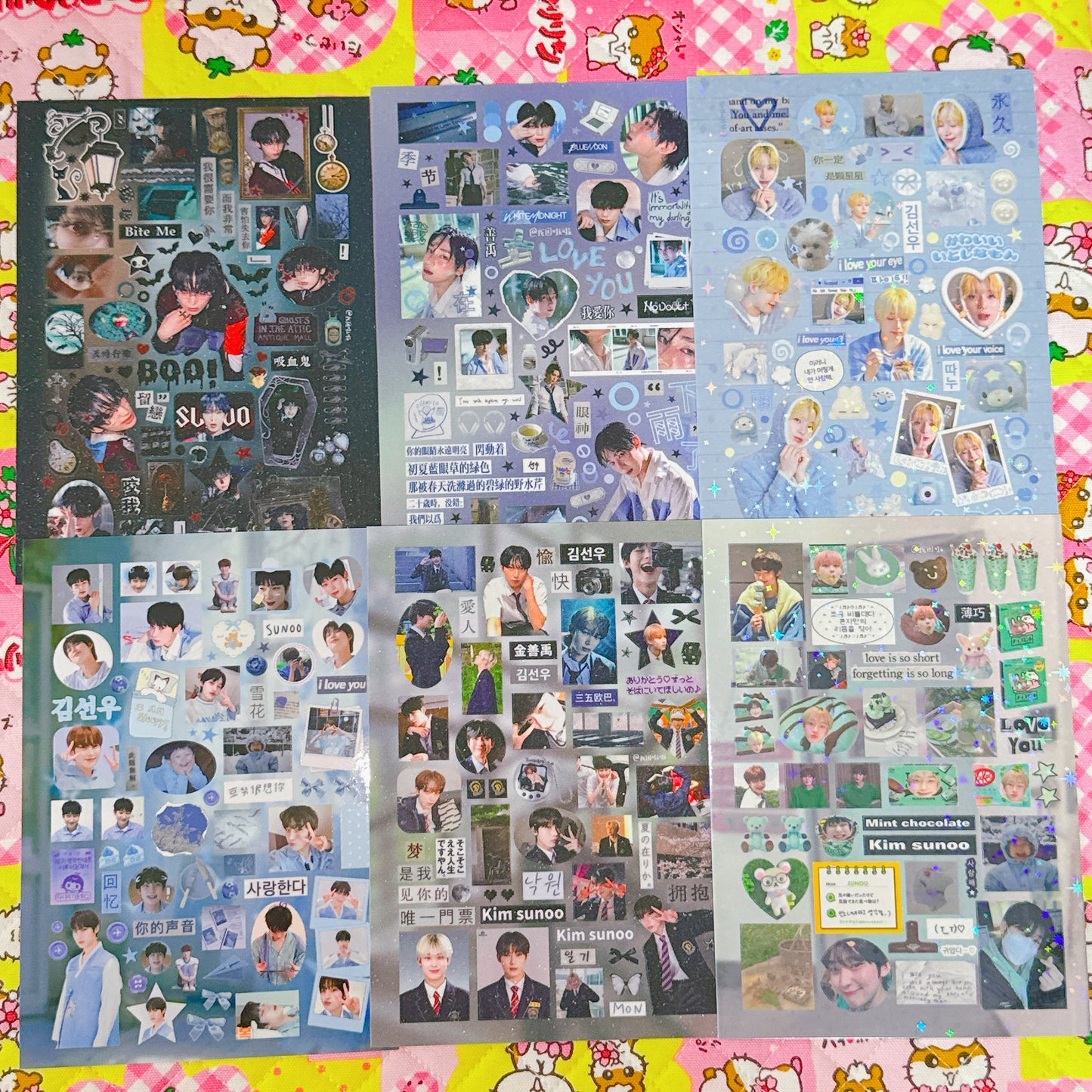 ♡ K-pop Sticker Sheet Pack 6pcs