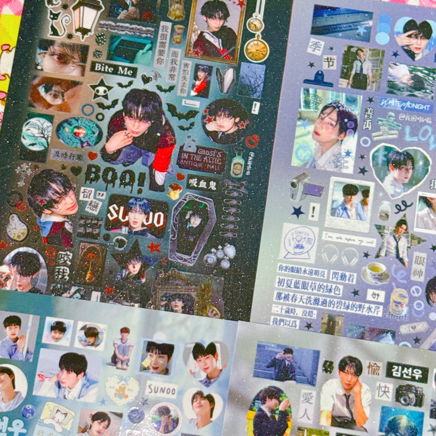 ♡ K-pop Sticker Sheet Pack 6pcs