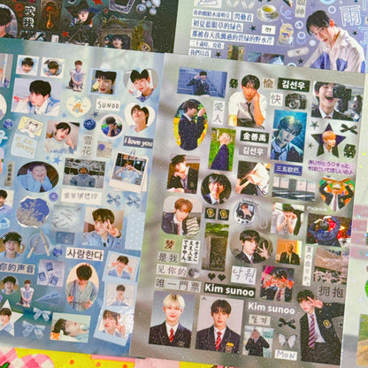 ♡ K-pop Sticker Sheet Pack 6pcs