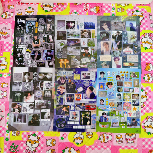 ♡ K-pop Sticker Sheet Pack 6pcs