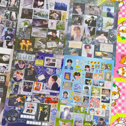 ♡ K-pop Sticker Sheet Pack 6pcs
