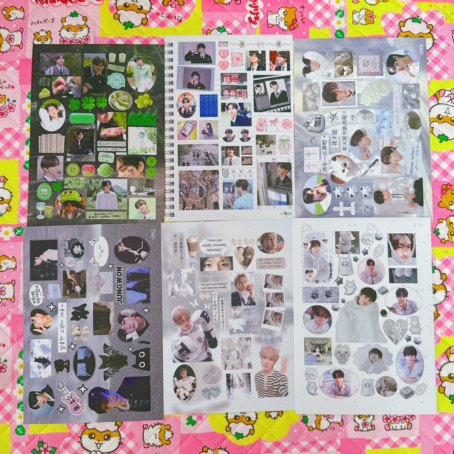 ♡ K-pop Sticker Sheet Pack 6pcs
