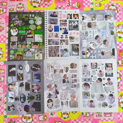 ♡ K-pop Sticker Sheet Pack 6pcs