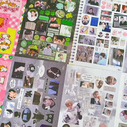 ♡ K-pop Sticker Sheet Pack 6pcs