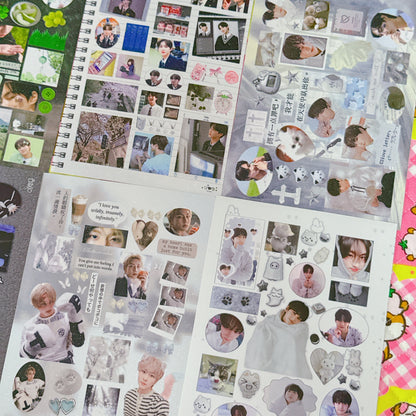 ♡ K-pop Sticker Sheet Pack 6pcs