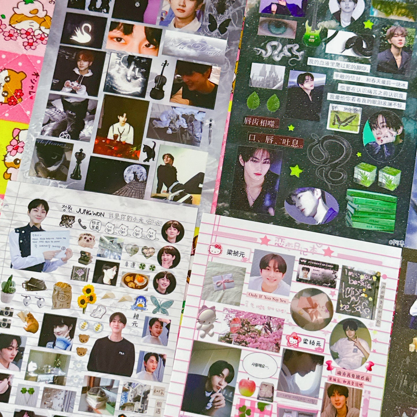 ♡ K-pop Sticker Sheet Pack 6pcs