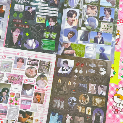 ♡ K-pop Sticker Sheet Pack 6pcs