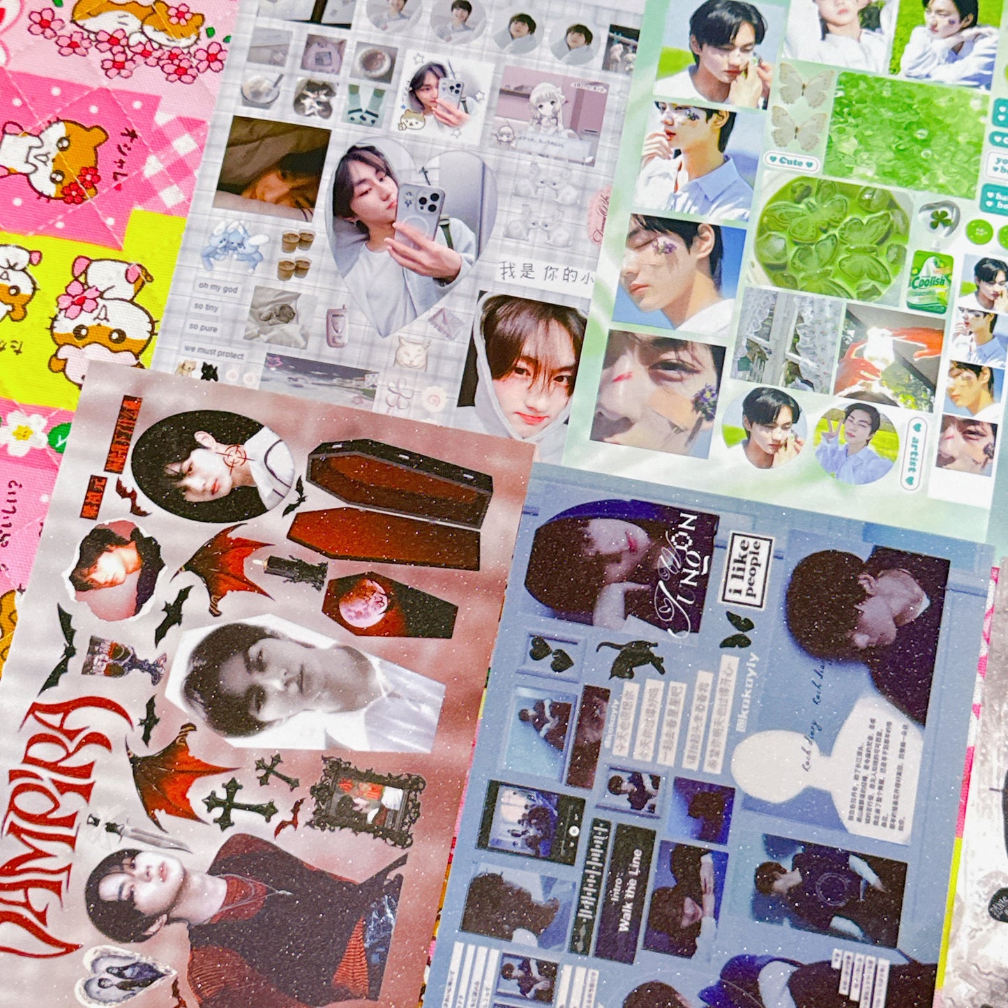 ♡ K-pop Sticker Sheet Pack 6pcs