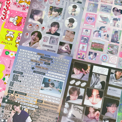 ♡ K-pop Sticker Sheet Pack 6pcs