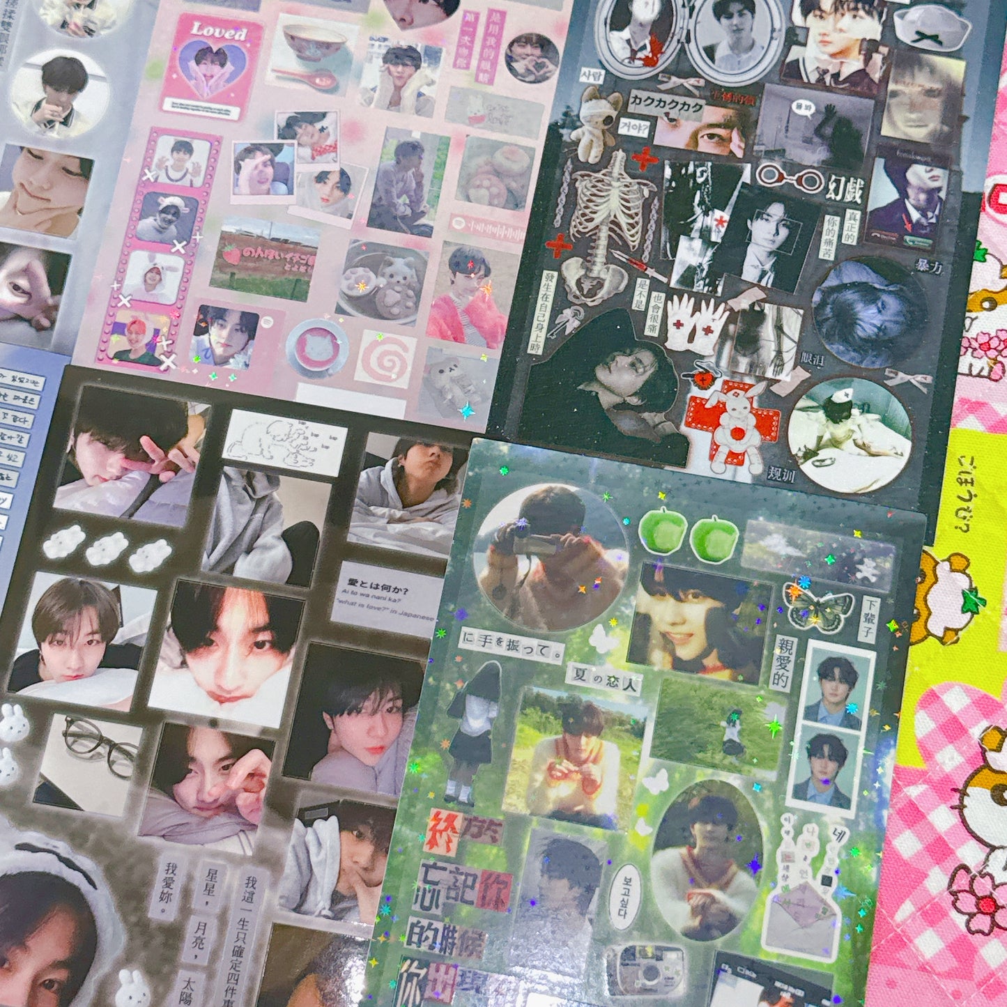 ♡ K-pop Sticker Sheet Pack 6pcs