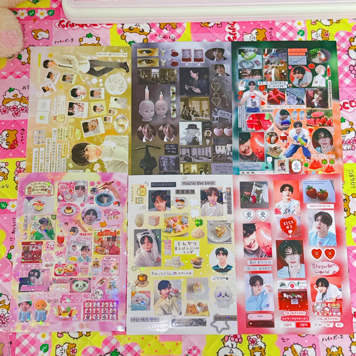 ♡ K-pop Sticker Sheet Pack 6pcs