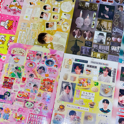 ♡ K-pop Sticker Sheet Pack 6pcs