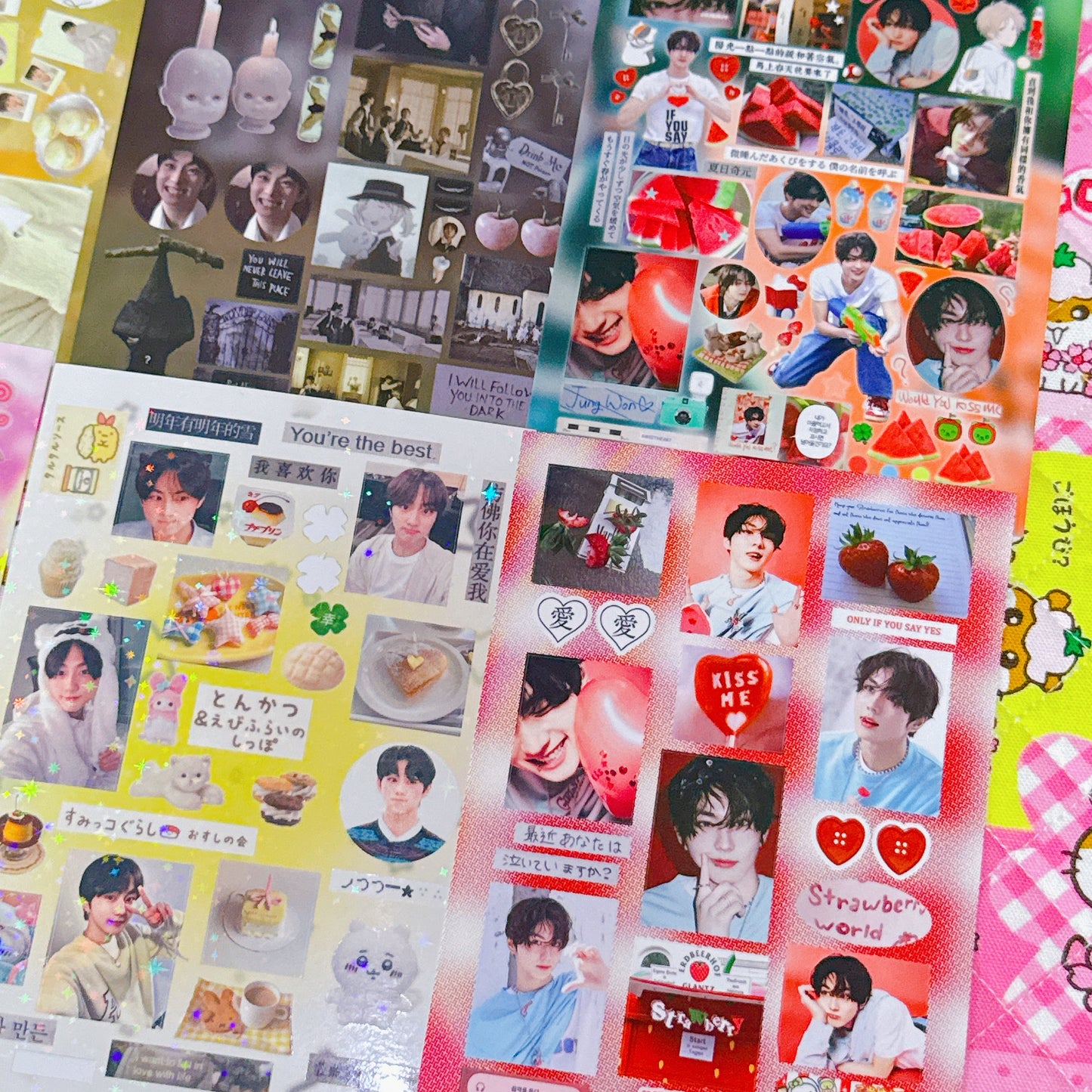 ♡ K-pop Sticker Sheet Pack 6pcs