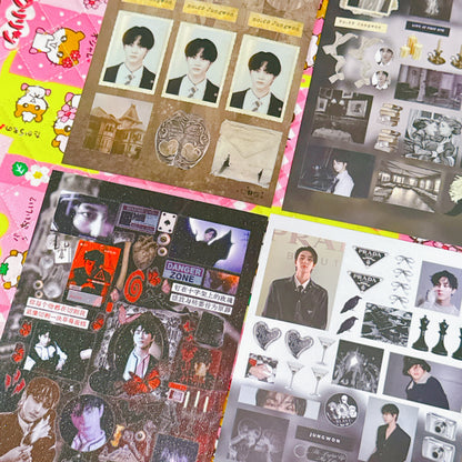 ♡ K-pop Sticker Sheet Pack 6pcs