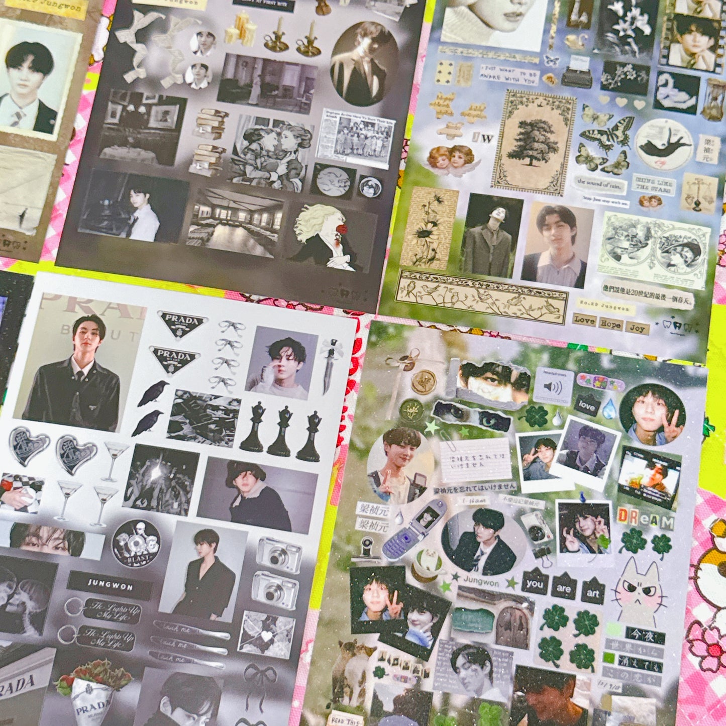 ♡ K-pop Sticker Sheet Pack 6pcs