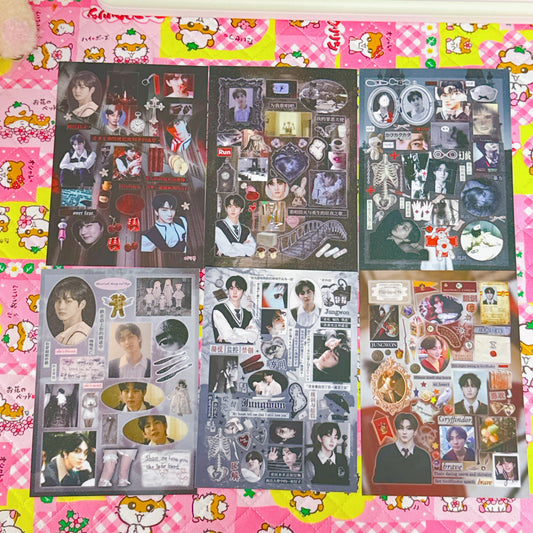 ♡ K-pop Sticker Sheet Pack 6pcs