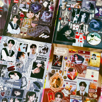 ♡ K-pop Sticker Sheet Pack 6pcs