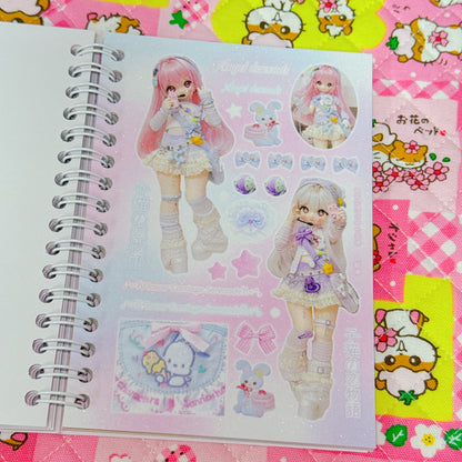 Sticker Book ♡ 30 pages (background sand)
