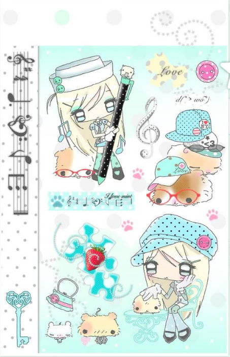 Happy nyang day - mint core sticker