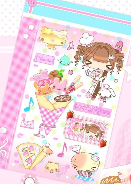 Happy nyang day - parfait recipe sticker