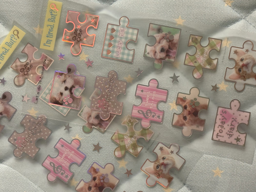 happiest fluffy shop - memory puzzle sticker