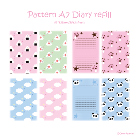 color palette - pattern a7 refill paper