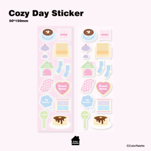 color palette - cozy day sheet sticker