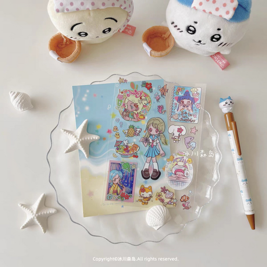 Sunonebird x bingchuansendao lets go to the beach sticker