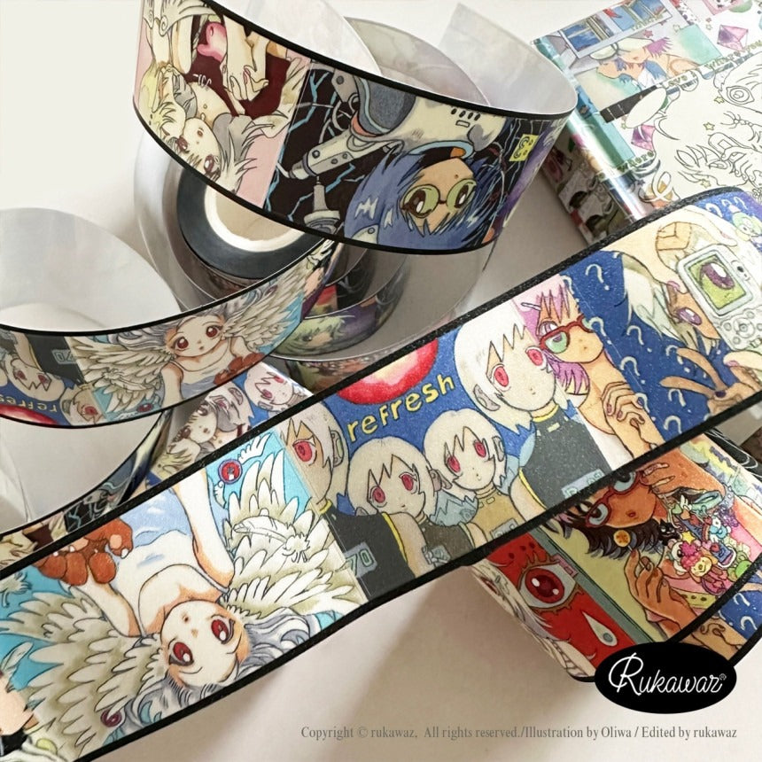 Rukawaz - Angel Kiss roll sticker kiss cut tape