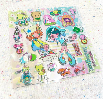 Sunonebird x Hashtag DDD y2k dopamine epoxy sticker