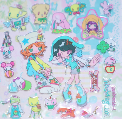 Sunonebird x Hashtag DDD y2k dopamine epoxy sticker