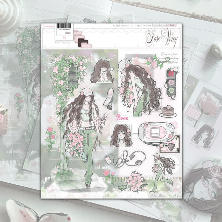 huae - rose way sticker sheet