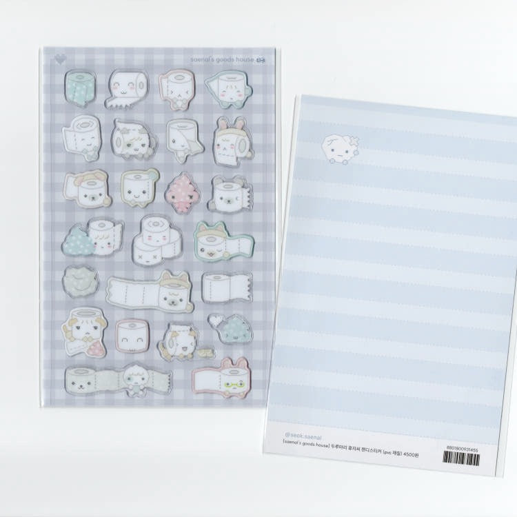 saenal - toilet paper candy sticker sheet