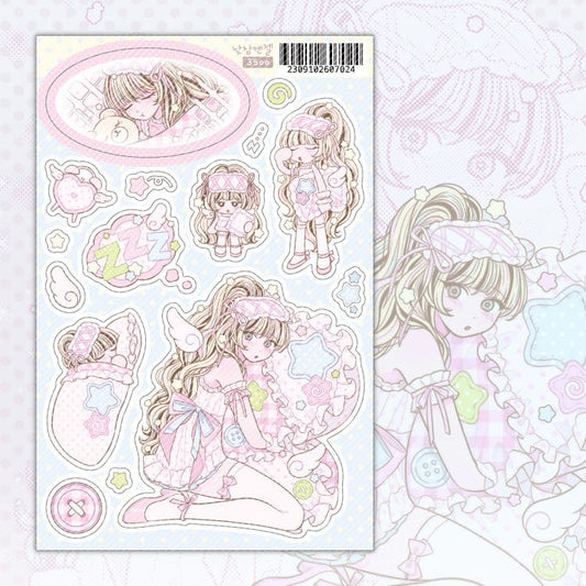 sinekeem  - napping angel sticker