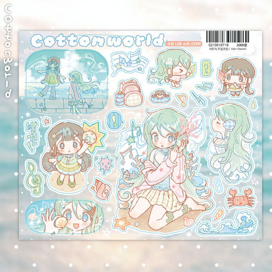 cotton world - shell sticker