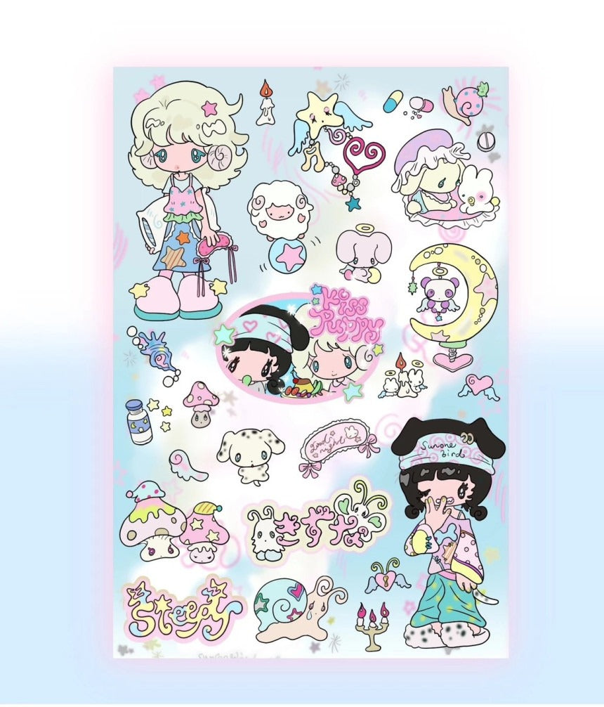 Sunonebird x booboo dream hologram sticker