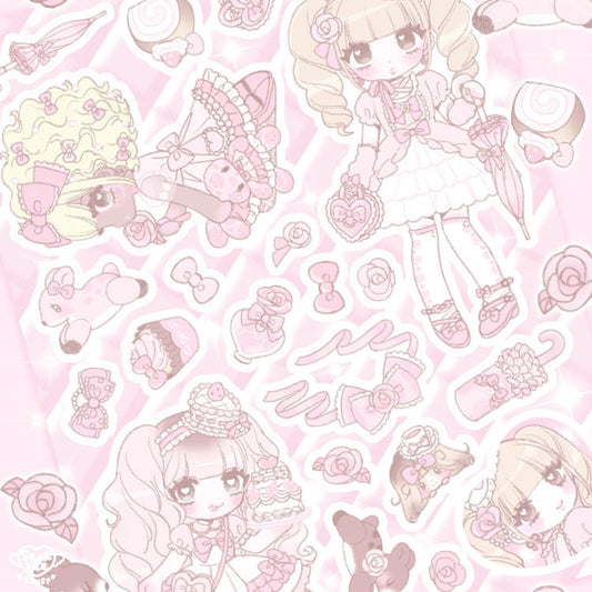 Seolkee Illust - pink princess sticker