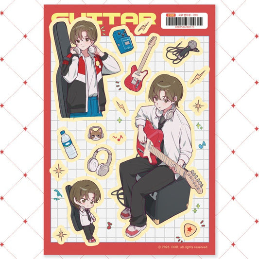 DOR - highschool band guitar sheet sticker