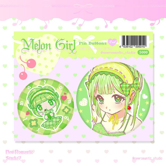 New romantic studio - melon girl pin button