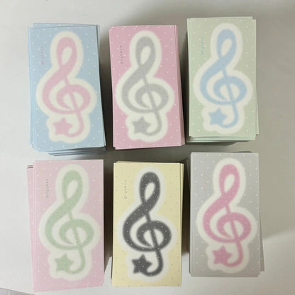 the glint of - Music note mojoji memo sheet sticker