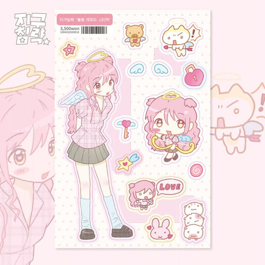 Earth Attack - cupid Sticker